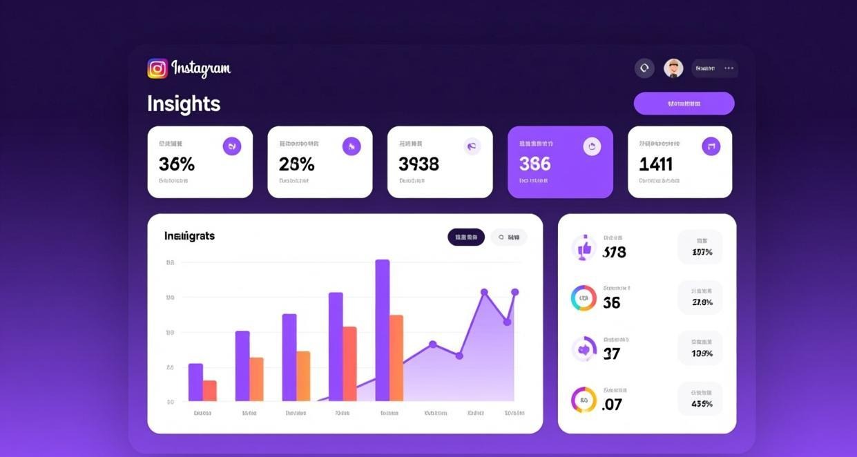 Instagram 专业账户 Insights 数据面板